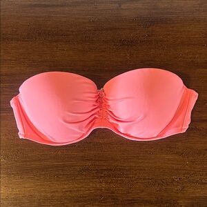 Coral Strapless Bikini Top